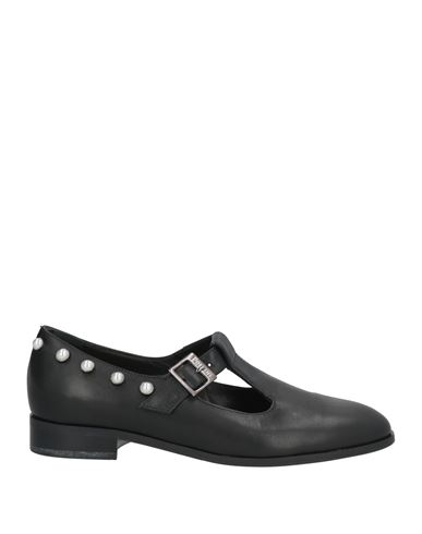 Pollini Woman Ballet Flats Black Size 7.5 Leather In Black