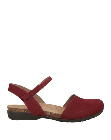 Dansko Woman Ballet Flats Burgundy Size 7 Leather In Red