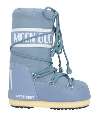 Moon Boot Toddler Ankle Boots Light Blue Size 10c Textile Fibers, Synthetisches Material In Blue