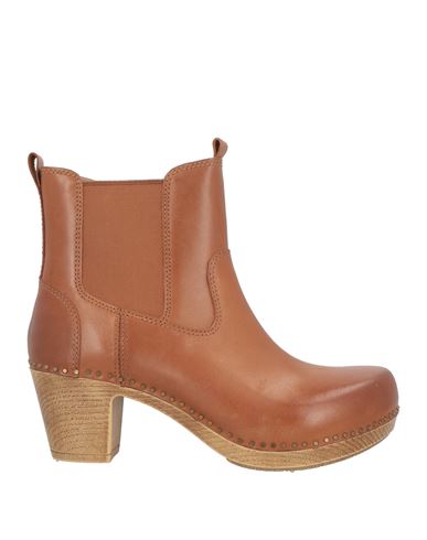 Dansko Woman Ankle Boots Tan Size 8 Calfskin In Animal Print