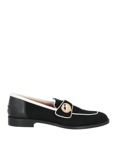 Pollini Woman Loafers Black Size 11 Leather In Black