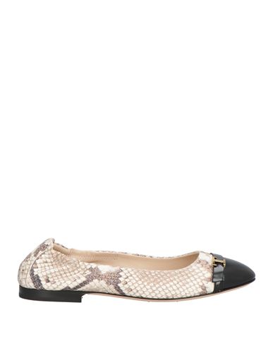 Tod's Woman Ballet Flats Off White Size 5 Leather