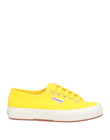 Superga Woman Sneakers Yellow Size 7.5 Textile Fibers In Yellow
