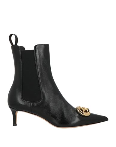 Giuseppe Zanotti Woman Ankle Boots Black Size 8 Leather, Textile Fibers In Black