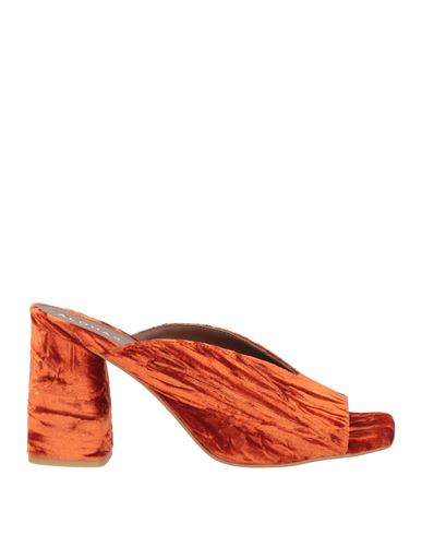 Alohas Woman Sandals Orange Size 7.5 Textile Fibers In Orange