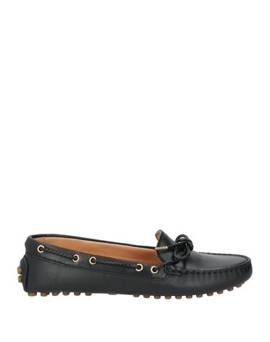 Alohas Woman Loafers Black Size 7.5 Leather In Black