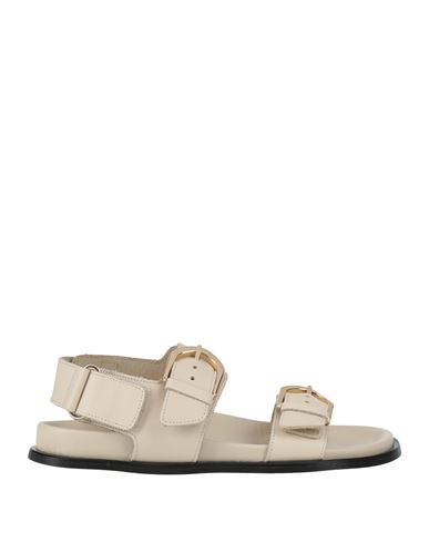Alohas Woman Sandals Cream Size 7.5 Leather In White