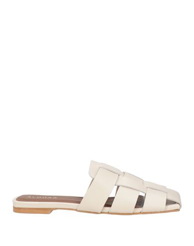 Alohas Woman Mules & Clogs Ivory Size 7.5 Leather In Neutral