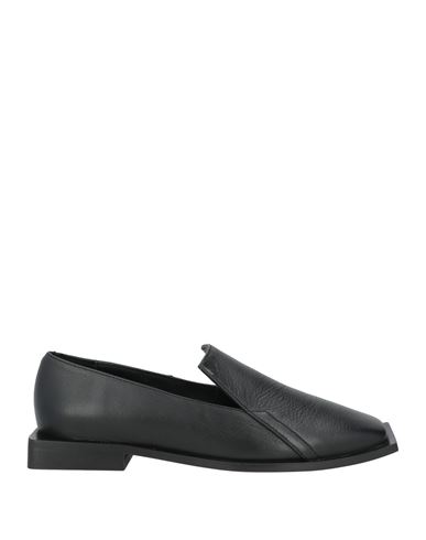 Alohas Woman Loafers Black Size 6.5 Leather In Black