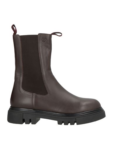 Pollini Woman Ankle Boots Brown Size 5 Calfskin In Brown