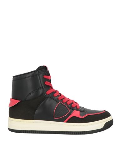 Philippe Model Man Sneakers Black Size 9 Leather, Textile Fibers In Black