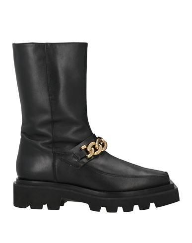 Alohas Woman Ankle Boots Black Size 7.5 Leather In Black