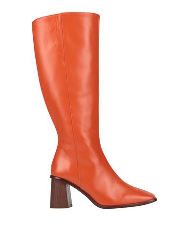 Alohas Woman Boot Orange Size 9 Leather In Orange
