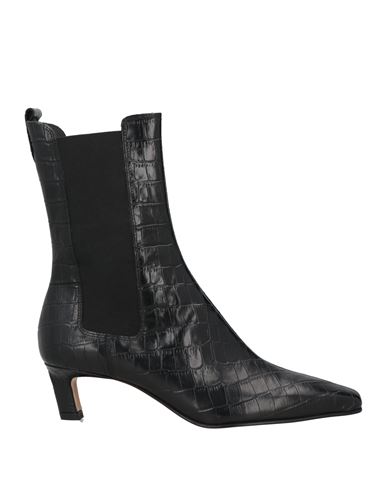 Alohas Woman Ankle Boots Black Size 8.5 Leather In Black