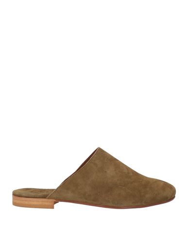 Alohas Woman Mules & Clogs Sage Green Size 6.5 Leather In Brown