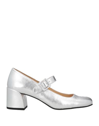 Alohas Woman Pumps Silver Size 9 Leather In Metallic
