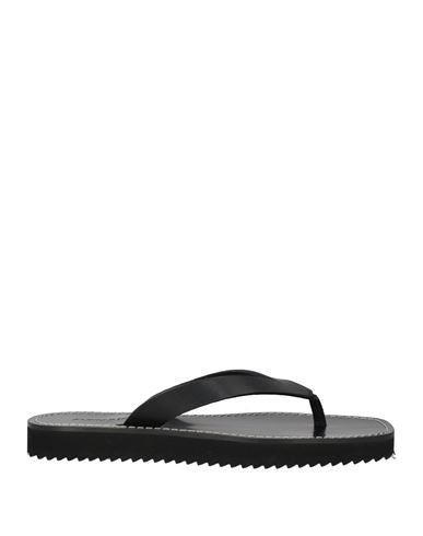 Alohas Woman Thong Sandal Black Size 5 Leather In Black