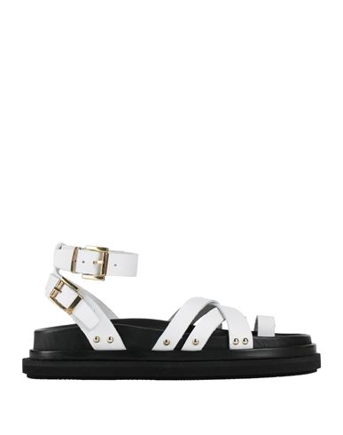 Alohas Woman Thong Sandal White Size 7.5 Leather In White