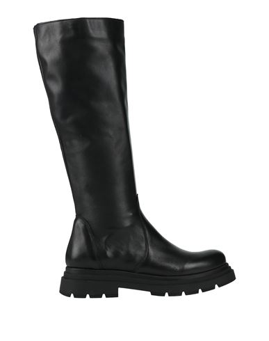 Miss Unique Woman Boot Black Size 8 Leather In Black