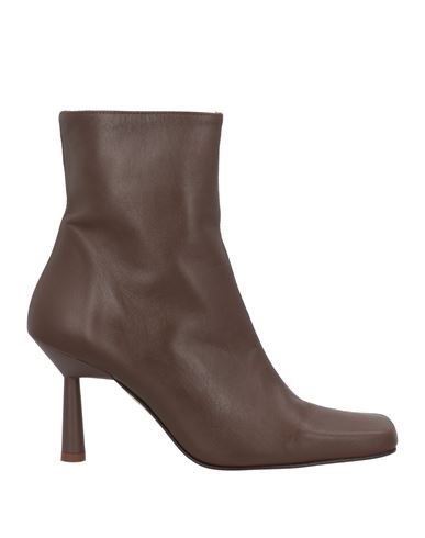 Alohas Woman Ankle Boots Brown Size 8.5 Leather In Brown