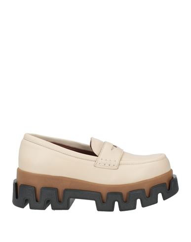 Alohas Woman Loafers Beige Size 6.5 Leather In Neutral