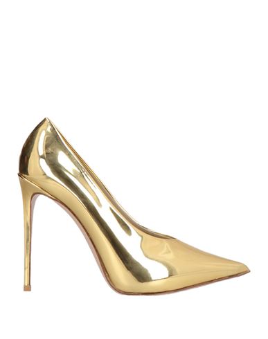 Le Silla Woman Pumps Gold Size 6.5 Textile Fibers In Gold