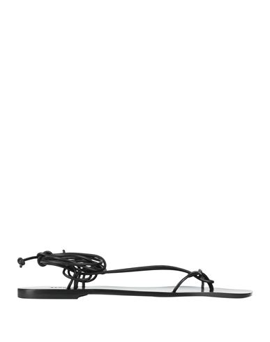 Alohas Woman Thong Sandal Black Size 7.5 Leather