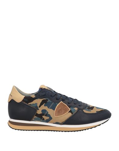 Philippe Model Man Sneakers Midnight Blue Size 9 Leather In Blue