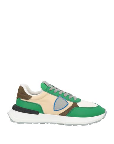Philippe Model Sneakers Antibes Man Fabric Green/beige In Green