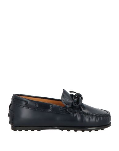 Tod's Junior Toddler Girl Loafers Midnight Blue Size 10c Leather In Blue