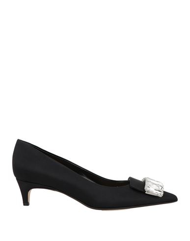 Sergio Rossi Woman Pumps Black Size 7 Textile Fibers In Black
