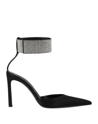 Sergio Rossi Woman Pumps Black Size 8 Textile Fibers In Black