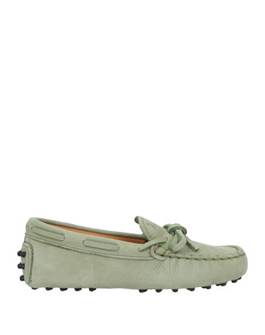 Tod's Junior Toddler Boy Loafers Sage Green Size 10c Leather In Green