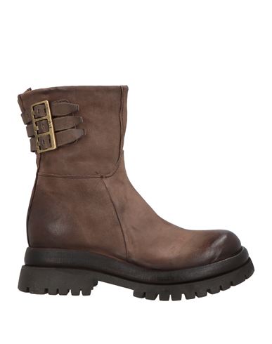 As98 A. S.98 Woman Ankle Boots Taupe Size 8 Leather In Brown