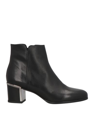 Pollini Woman Ankle Boots Black Size 6 Calfskin In Black