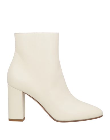 Le Silla Woman Ankle Boots Ivory Size 6.5 Leather In White