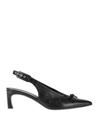 Halmanera Woman Pumps Black Size 8 Leather In Black
