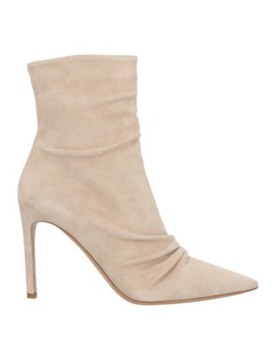 Del Carlo Woman Ankle Boots Sand Size 10 Leather In Nude