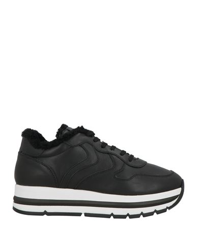 Voile Blanche Woman Sneakers Black Size 10 Leather In Black