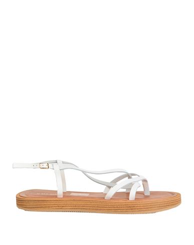 Soldini Woman Thong Sandal White Size 10 Leather In White