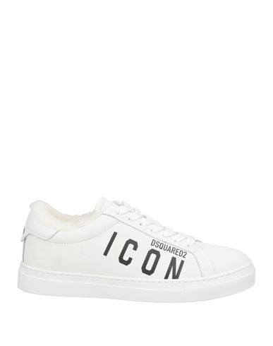 Dsquared2 Woman Sneakers White Size 6.75 Calfskin In White