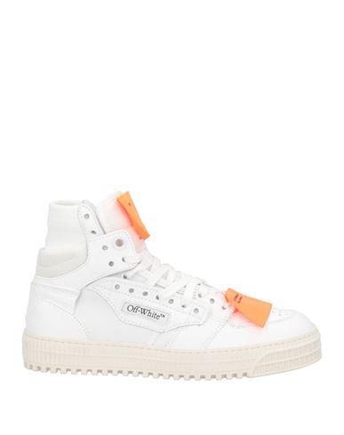 Off-white Woman Sneakers White Size 8 Calfskin, Textile Fibers