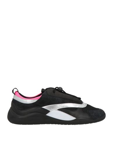 Vic Matie Vic Matiē Woman Sneakers Black Size 8 Leather, Textile Fibers In Black
