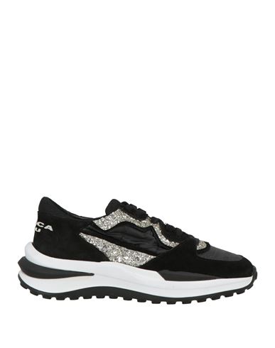 Tosca Blu Woman Sneakers Black Size 7 Leather, Textile Fibers In Black