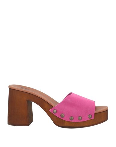 Mare E Mare Woman Mules & Clogs Fuchsia Size 11 Leather In Pink