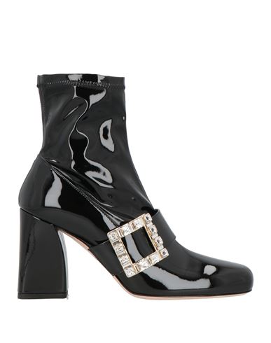 Roger Vivier Woman Ankle Boots Black Size 8 Textile Fibers, Leather In Black