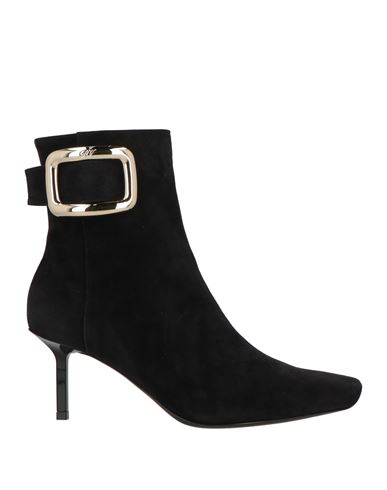 Roger Vivier Woman Ankle Boots Black Size 7 Leather In Black