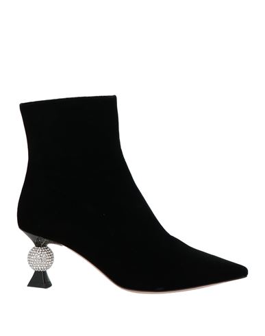 Roger Vivier Woman Ankle Boots Black Size 8 Textile Fibers In Black