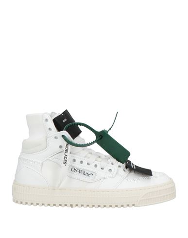 Off-white Lace-up High-top Casual Shoes In White