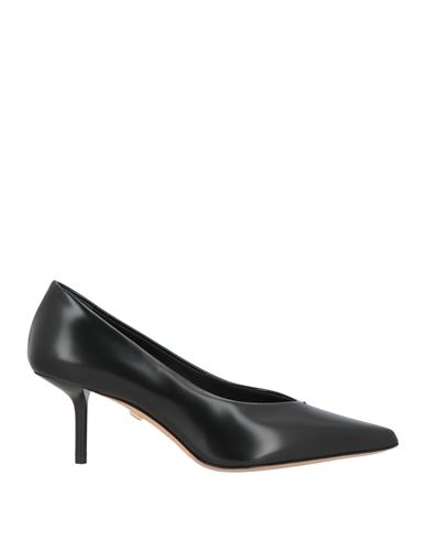 Max Mara Woman Pumps Black Size 8 Leather In Black